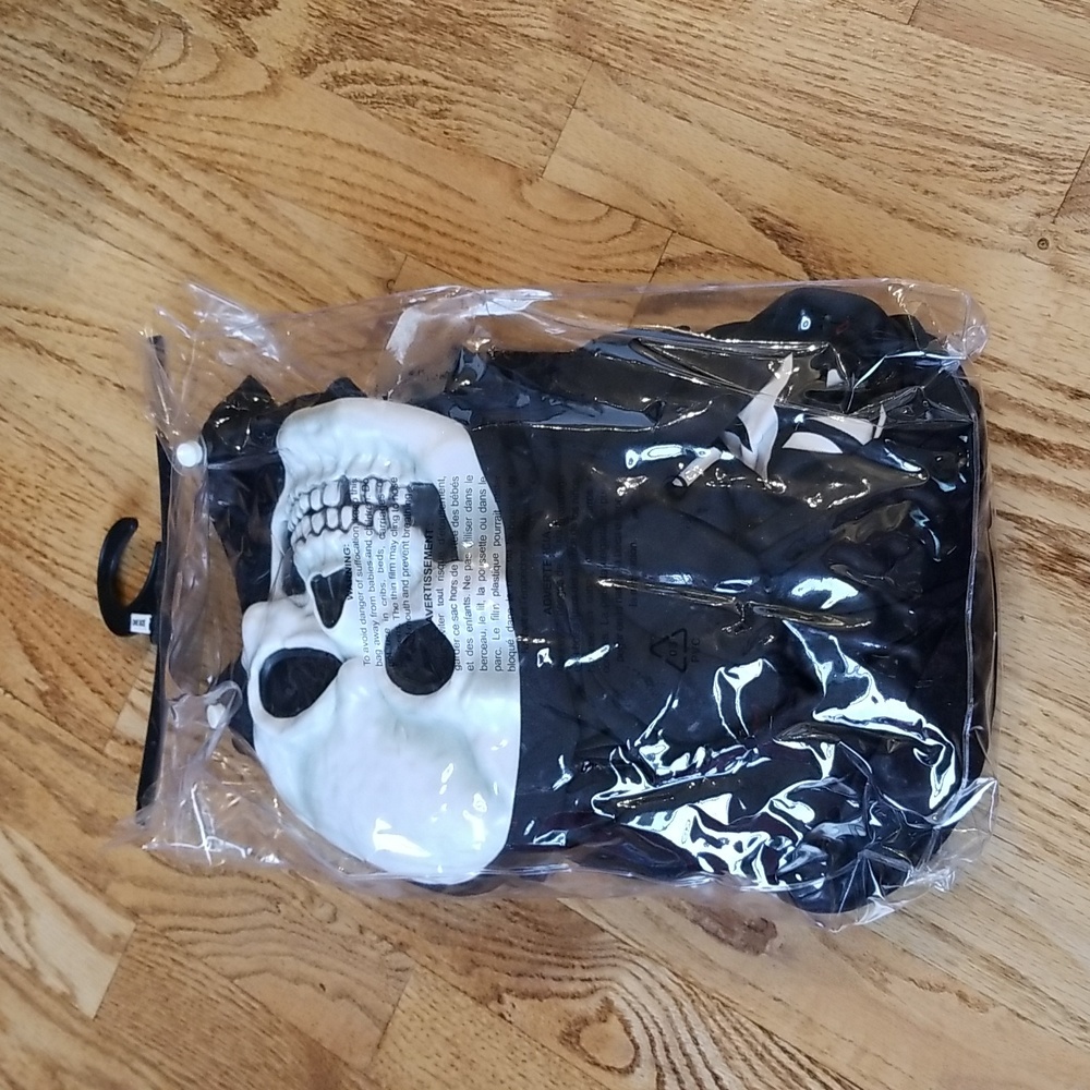 (XL) Skeleton Costume Halloweenie Cosplay Prank Spooky Blow Up Private Part